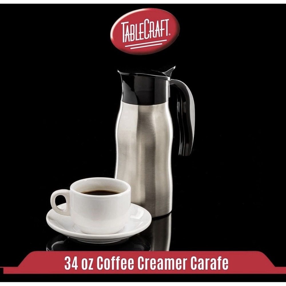 Tablecraft 12682 Stainless Steel Coffee Carafe 2 Liter Black‎ New In Box Sealed